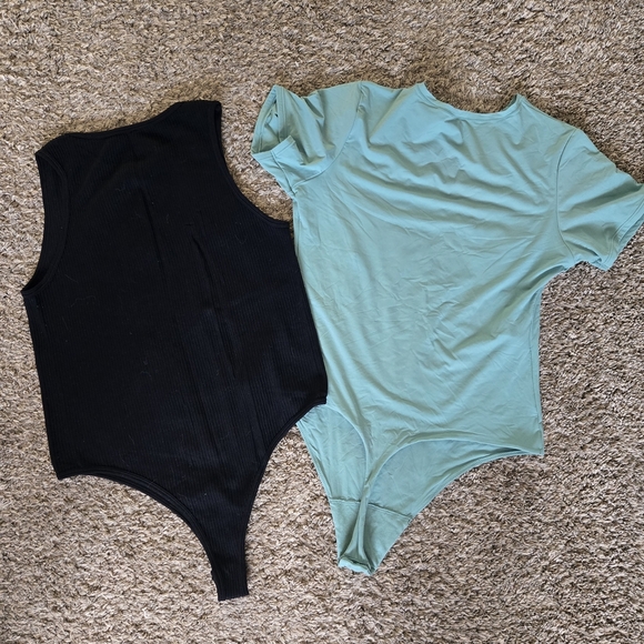 Gypsy And Jade L/XL Black Ribbed & Auden Large Sage Green Bodysuit Set - Picture 4 of 4